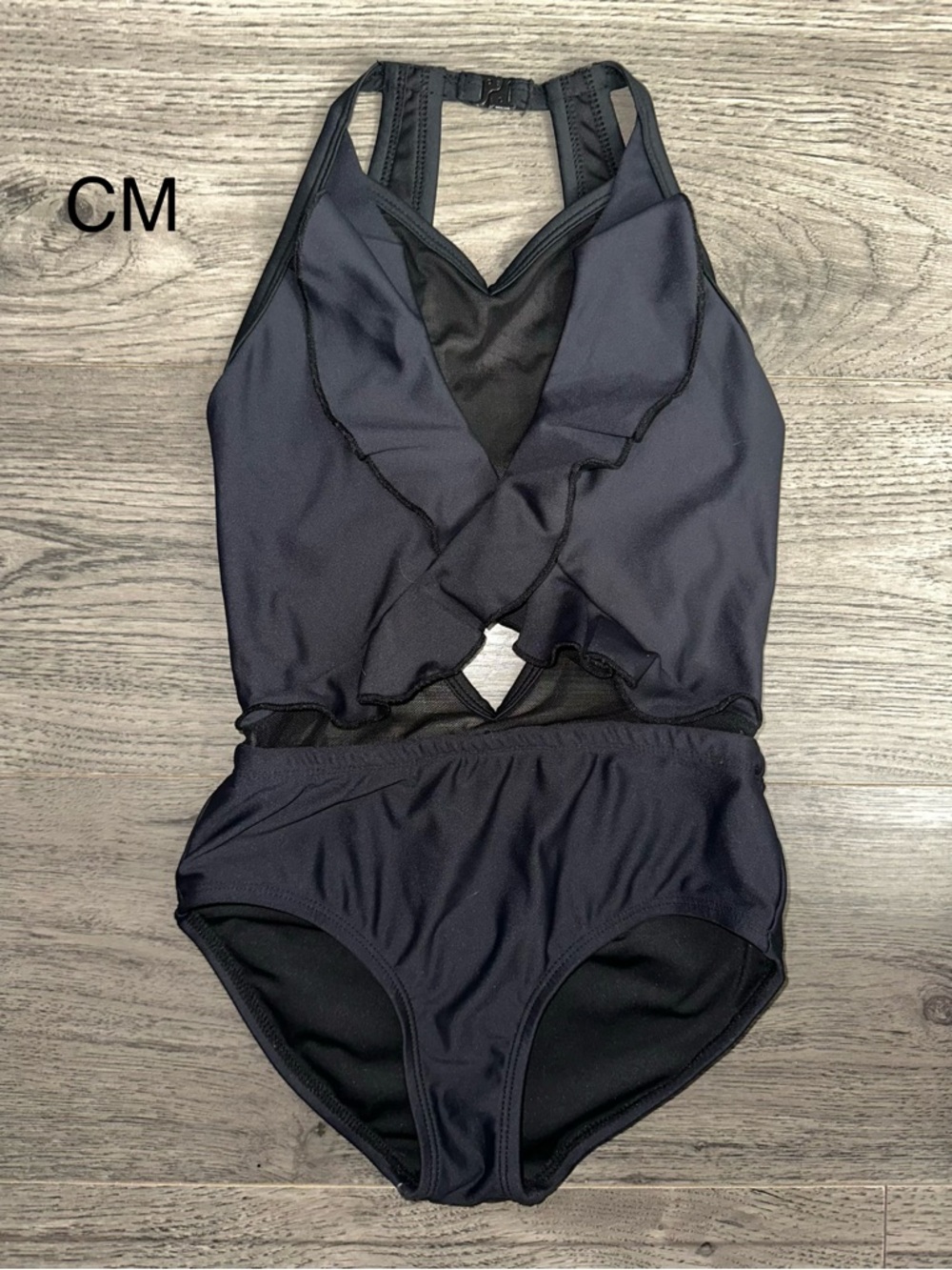 Black One-Piece leotard with Crisscross back